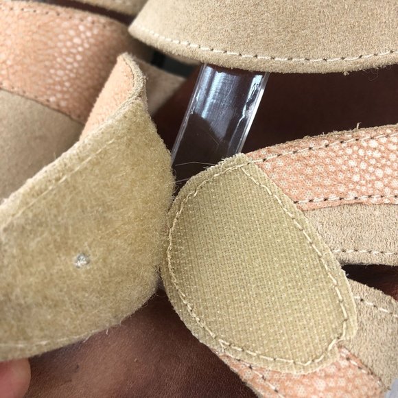 FLEXUS by Spring Step Women's 41 (US 9.5-10) Quasida Beige Suede Leather Sandals - Picture 8 of 15